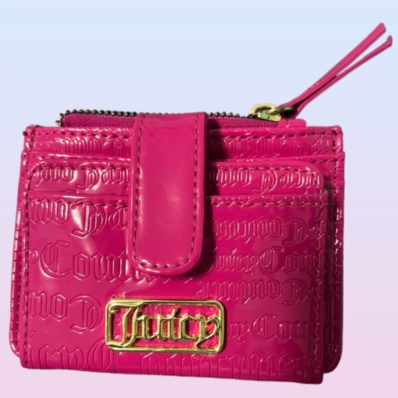 Juicy Couture Hot Pink Card Case/ Wallet - Good Condition - Picture 1 of 7